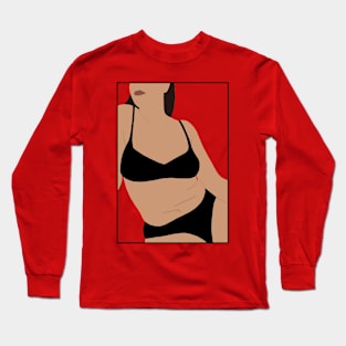 Black Body Positivity Long Sleeve T-Shirt